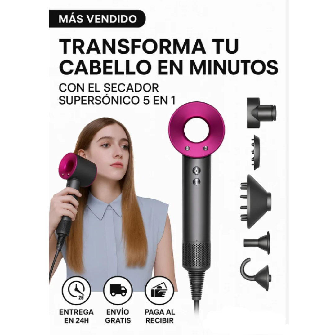 Secador supersónico 5 en 1